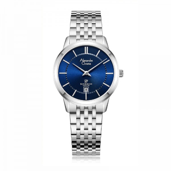 Alexandre Christie AC 8709 Silver Blue Lady Slim Elegance Sapphire LDBSSBU